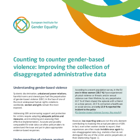 Counting to counter gender-based  violence: Improving the collection of disaggregated administrative data